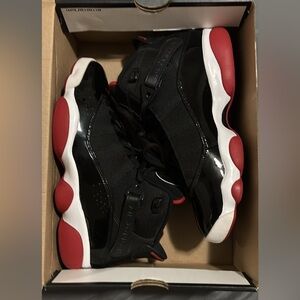 Jordan Black and Red Athletic Shoes